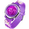 VenSten Orologio sportivo digitale per bambini, impermeabile, per ragazze e ragazzi, con LED, per sport e attività all'aperto, con allarme luminoso e cronometro, Giocoso