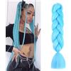 jooceebaby Azzurro Cielo Extension Per Treccine Africane 24 Treccia Capelli Extension Ombre Jumbo Treccia Extension Capelli Fibra Sintetica Treccia Di Scatola Crochet Twist Intrecciare