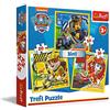 Trefl, Puzzle, PAW Patrol, da 20 a 50 Pezzi, 3 Set, Marshall, Rubble e Chase, per Bambini dai 3 Anni
