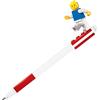 IQ LEGO Penna Gel Ufficiale con Minifigure - Penna Divertente per Scuola, Bambini e Collezionisti, Idea Regalo, Rossa