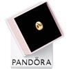 PANDORA Moments 763678C00 - Charm rotondo in argento sterling con lega di metallo dorata, compatibile Moments, Gold, Argento sterling, Nessuna pietra preziosa