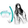 Mares Aquazone Set Nateeva Keewee - Set Composto da Maschera, Boccaglio e Pinne da Snorkeling Adulto - Bianco, S/M