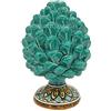 sicilia bedda Bedda Sicilia - Pigna Siciliana con Piede Decorativo - Modello Maiolica - Ceramica Caltagirone (Altezza 17 x 10, verde)