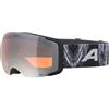 ALPINA FALERA MAG Q-LITE - maschera da sci OTG con lenti specchiate e ad alto contrasto, sistema di lenti intercambiabili e protezione UV al 100%, per adulti - black-green matt - L