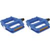 cyclingcolors Coppia di pedali per mountain bike BMX freeride, blu, 111x105x26mm con catarifrangente arancione, asse 9/16 x 14mm