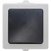 Kopp 565656001, Interruttore universale (pulsante di spegnimento e commutatore) da parete, Grigio AP-FR NAUTIC
