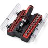 KOMBO - Kit Professionale 36 Pezzi - Cacciavite a Cricchetto con Bussole e Inserti - Kit Avvitatura e Serraggio Universale con Valigetta