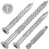 SCREW REBEL Viti per terrazze T-INOX A2, in acciaio inox V2A, antiruggine, parte di attrito, tacca di taglio, TX25, 5 x 80 mm, 200 pezzi