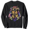 Harry Potter Hogwarts Multi-Colored Floral Crest Felpa, Unisex per Adulti, Nero, XXL
