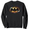 Batman (1989) Batman Shiny Logo Felpa, Unisex per Adulti, Navy, S
