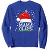 Regalo di Natale Originale per Family Co Mama Claus Pigiama Famiglia Natale Regalo Divertente Madre Felpa, Unisex per Adulti, Navy, L