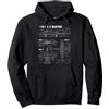 A10 warthog aviazione militare Cianografia dell'aviazione Militare A-10 Thunderbolt Felpa con Cappuccio, Unisex per Adulti, Navy, L
