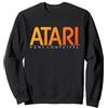Atari Home Computers Logo Arancione Felpa, Unisex per Adulti, Nero, M