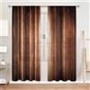 MESHELLY Tende marroni, 132 x 213 cm (larghezza x altezza), con tasca per asta, stile western, vintage, rustico, arancione, per camera da letto, decorazione rustica a righe color rame, marrone chiaro,