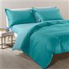 Caleffi 69653 Cotone Bicolor Completo Copripiumino per Matrimoniale Letto, Anice