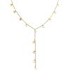 SINGULARU - Collana Y Mini Moon. Acciaio con Placcatura Oro 18Kt. Catena con Pendente Lungo 8 cm. Lunghezza 40 cm + 5 cm di Estensione. Gioielli da Donna