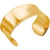 Dankadi Bracciale da donna esagerato, aperto, largo, 3 cm in 925, in argento, bracciale a cerchio 60 mm, regolabile, gioielli da polso curvi, placcato oro martellato, stile bohemien, regalo per