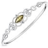DTPsilver® - Braccialetto Donna Argento 925 - Bracciale Argento con Nodo Celtico della Trinità - Braccialetto Argento e Peridoto - Olivina