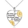 YFN Figlia Compleanno Collana Argento Sterling Ciondolo Girasoli Amano Gioielli Regalo per Figlia Ragazza