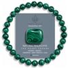 SIMPLÍ BASIC Braccialetto naturale per guarigione dei chakra, braccialetto con pietra preziosa da 6 mm, braccialetto con cristalli per donne e braccialetti da uomo, fortuna, Pietra, Malachite