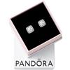 Pandora Quadratischer funkelnder Strahlenkranz Ohrstecker 290591CZ Orecchini