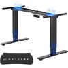 FLEXISPOT EC5B - Scrivania a 3 colonne da seduta, 2 motori, telaio da scrivania, regolabile in altezza, pannello di controllo di memoria, carico 100 kg, nero