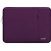 MOSISO 13.3 pollici Custodia Laptop, 13-13.3 pollici Borsa PC Compatibile con MacBook Air/Pro 13/Pro 14 M5 M4 M3 M2 M1, HP Dell ASUS Lenovo, Poliestere Manica Verticale con Tasca, Magenta Viola