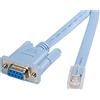 StarTech.com Cavo per gestione console router Cisco RJ45 a serie DB9 da 1.8m Maschio/Femmina, celeste