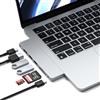 SATECHI Hub Dual USB-C Pro Slim 7 in 1, USB4 40Gbps, 6K@60Hz, PD 100W, 2 Porte Tipo-A e 1 Porta Tipo-C a 10Gbps, HDMI, Lettori SD/MicroSD per MacBook Air/Pro/Neo - Argento