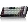 Dierya DK68 Tastiera Gaming Wireless,60% Tastiera Meccanica Bluetooth/2.4G/USB-C RGB,Interruttore Blu,Double-Shot ABS Keycaps Compatibile con Win/Mac,Grigio nero-A(Layout US,QWERTY)