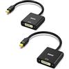 BENFEI Adattatore Mini DisplayPort a DVI, 2 Confezioni Mini DP (compatibile con Thunderbolt 2) a DVI compatibile con MacBook Air/Pro, Microsoft Surface Pro/Dock, monitor, proiettore e altro