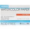 MEEDEN Blocco di carta dell'acquerello, 100% cotone Watercolor Paper Pad di 20 fogli, 140lb / 300gsm, carta di arte senza acidi per acquerello, guazzo e altro ancora, 26×18 cm stampa calda