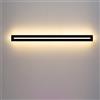 niuniaj LED Applique da parete interno con Telecomando,Creativo 20W 2300LM Negro Moderne Applique parete interno,3 Temperature di Colore,lampada da parete interno Dimmerabile,80CM Lampada da Parete