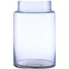 KAYLETIN Vaso grande in vetro, vasi blu per mazzo di fiori, vaso alto in vetro, vasi a bocca larga per tavolino, matrimonio, soggiorno, decorazione ufficio, tavolo da pranzo, 18 cm