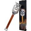 VELLUSTRA Barbecue Accessori, 41.5 * 8cm Set di Posate da Barbecue, Spatola per Barbecue, Acciaio Inox Attrezzi, Inossidabile Barbecue Accessori Acciaio, Regalo per Campeggio All'aperto Cucina Picnic