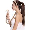 WIG ME UP - N1038-96T Toupet Treccia su cerchietto Molto lunghi Costume tradizionale Biondo Biondo chiaro 95 cm
