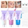 BISHENGYF 3Pcs Body Festival Glitter Gel, Trucco Glitter per Viso 50ml, 3 Adesivi con Strass, Grossi Glitterati Liquido Glitterato per Viso Capelli Labbra Unghie Cosmetici per Corpo Feste Bambino DIY