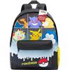 Pokémon Zainetto Bambino Adolescenti Pikachu Charizard Zaino Scuola Zaini Sportivi per Viaggi e Sport Anime Regali Bambini (Griglia Nera)