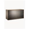 String Furniture Vetrina con ante battenti in vetro String System, larg. 78 x prof. 30 cm