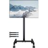 BONTEC Supporto TV da Pavimento con 4 Ruote per Schermo 13-42 pollici LED LCD Plasma, Carrello Staffa Porta Mobile Supporto TV Fino a 20 kg, Max VESA 200 x 200 mm