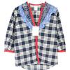 P_Jean Cereali Popeline Check Blusa Donna EU 34 Maniche A Tre Quarti