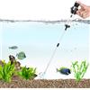 SOUSLOW Sifone per acquario con alimentatore di pesce e fertilizzante, 33-53 cm, multiuso