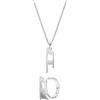 Diesel Uomo Collana e Orecchini con Logo D in Acciaio Inossidabile Color Argento, Set