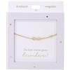 Depesche 13896.42 Bracciale in oro con simbolo dell'infinito e brillantini, lunghezza variabile come regalo per amici e parenti