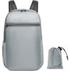 KOSLEOW Zaino Pieghevole Ultraleggero 20L, Zainetto Impermeabile per Trekking, Escursionismo, Campeggio, Ciclismo, Zaino Leggero Uomo Donna con Spallacci Aereati, Grigio