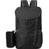 MOERAE Zaino pieghevole ultraleggero, piccolo, impermeabile, traspirante, unisex, 20 l, per escursioni, festival, sport, outdoor (nero)