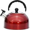 Gonetre - Bollitore da tè con fischio, teiera acciaio inox 3 litri, bollitore acqua con manico, resistente, per campeggio, escursioni, cucina, barbecue, festival (viola)