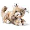 Steiff Peluche Gatto Lucy, dolce animale di stoffa con occhi in plastica per bambini e bambine, pupazzo di 18 cm, beige, 099663