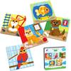 ACTIVE PUZZLES Puzzle 3 Anni Legno - 5 Pack Puzzle da 9 Pezzi per Bambini Animali Educativi Sviluppo Cognitivo Motricità Fine Puzzle 4 Anni 5 Anni Imparare Precoce Giocattolo Per Bambini (Animali Domestici)