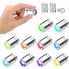 TaimeiMao 10 mini luci a LED per illuminazione della casa delle bambole, piccole luci a LED colorate con batteria e punti adesivi, mini luci in miniatura, per modelli in miniatura, palloncini, decorazioni fai